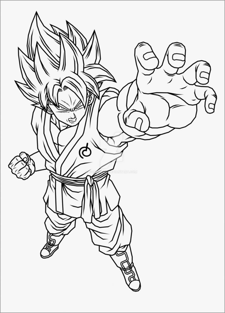 Incredible Dragon Ball Z Coloring Page ColoringBay