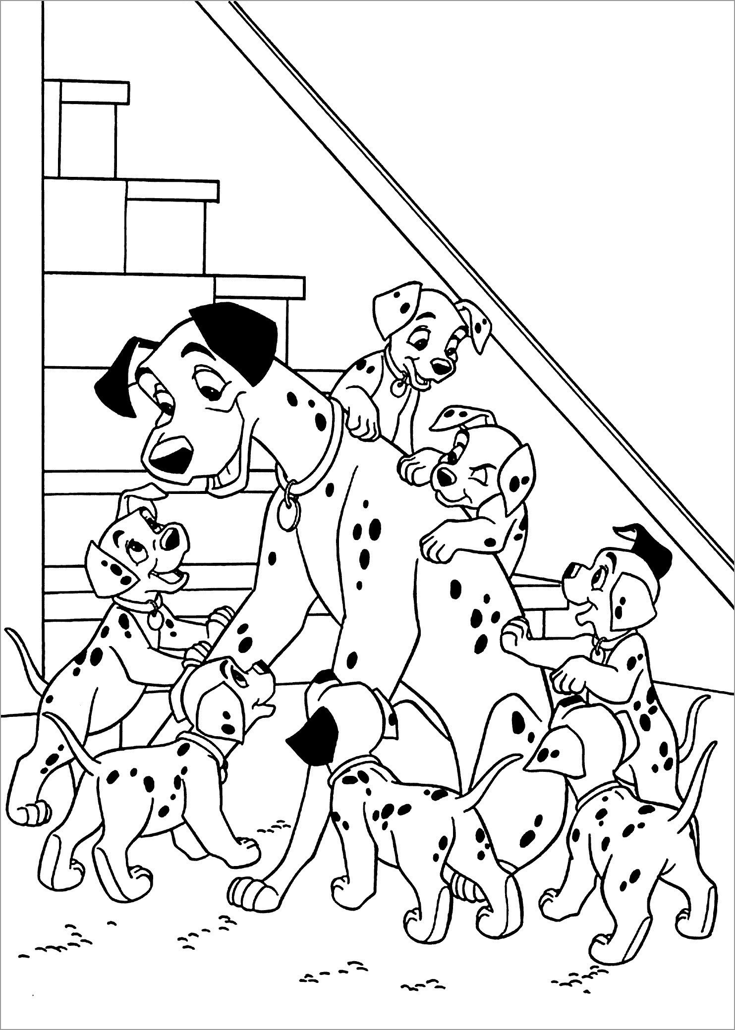 101 Dalmatians Puppies Coloring Pages