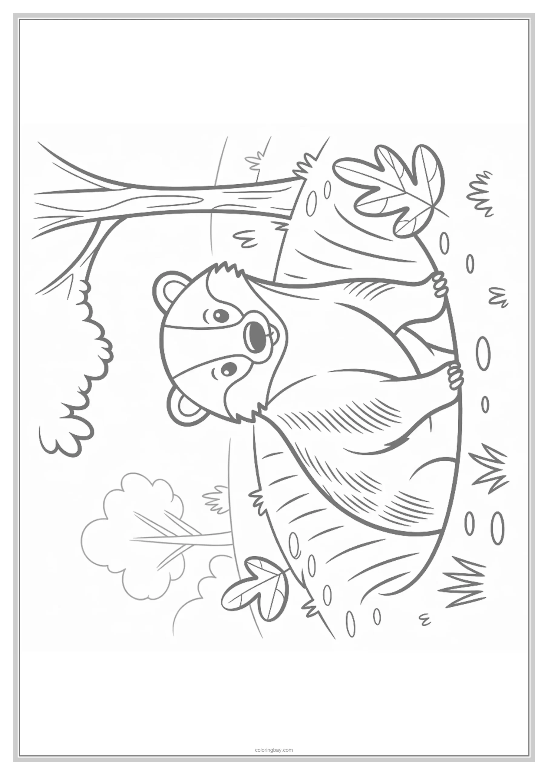 Badgers Underground Animals Coloring Page