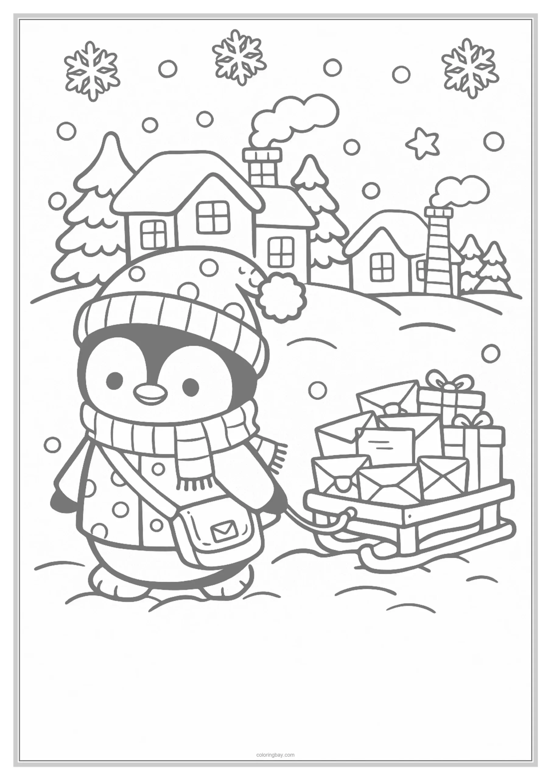 Cute Winter Animals Coloring Pages Cute Winter Animals Coloring Pages