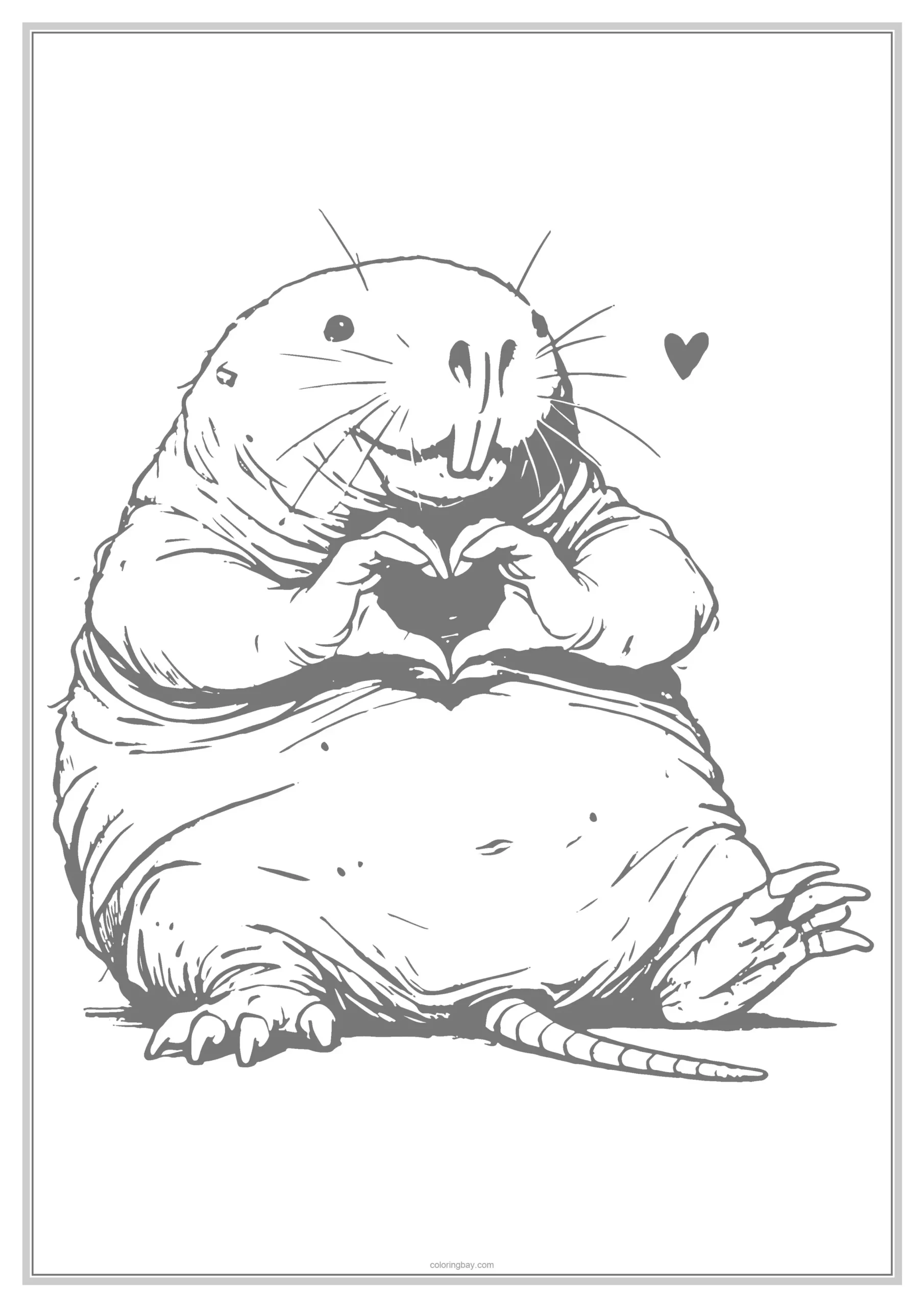 Naked Mole Rat Underground Animals Coloring Pages