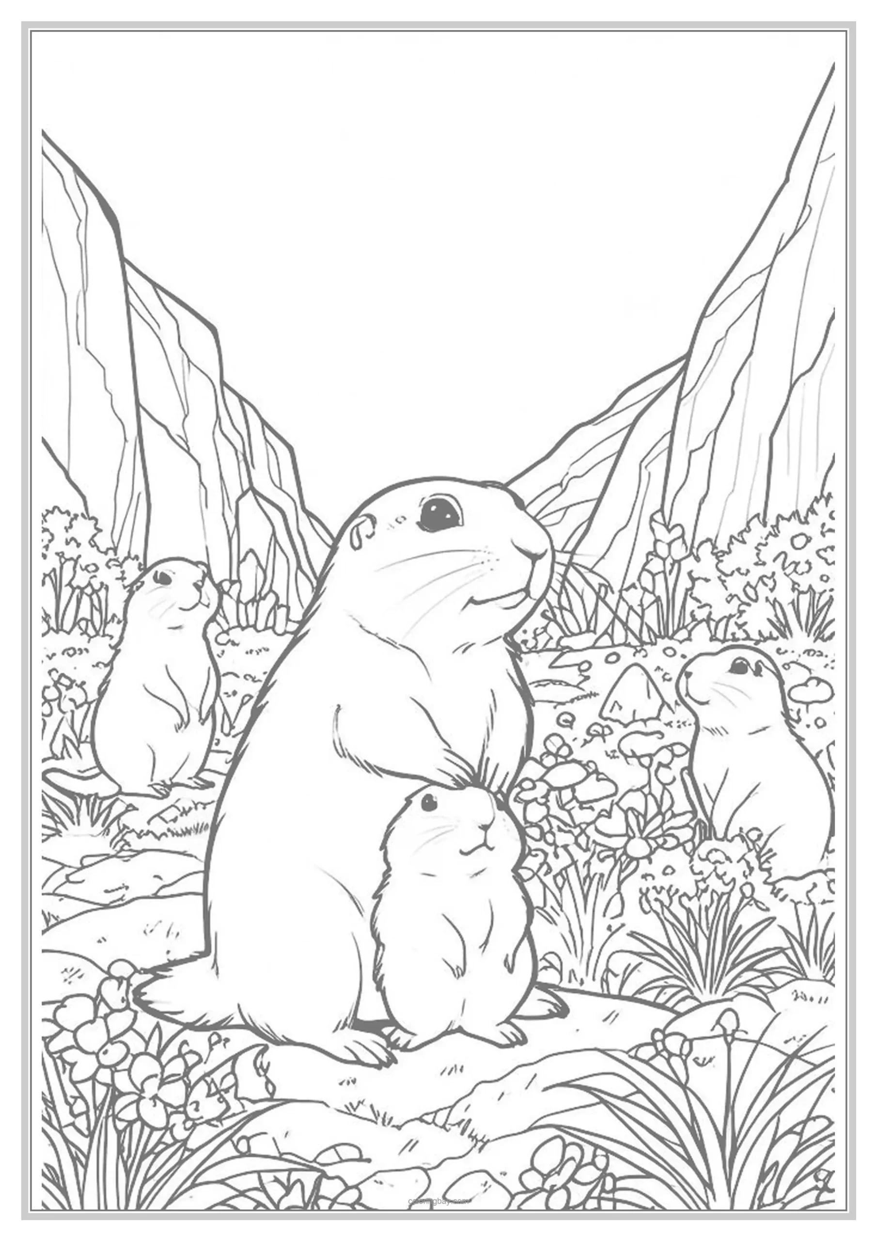 Prairie Dog Underground Animals Coloring Pages