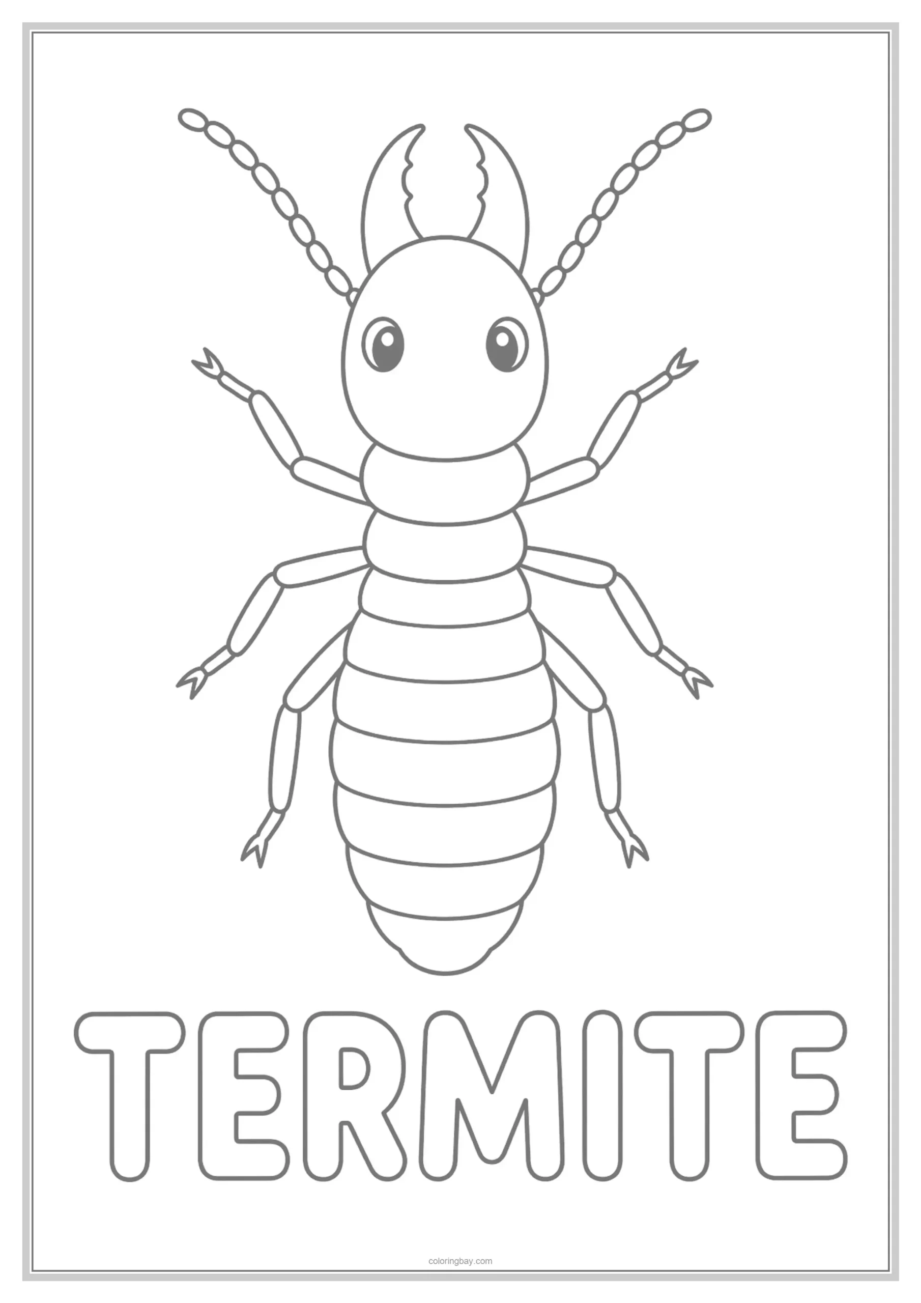 Termites Underground Animals Coloring Page for Kids