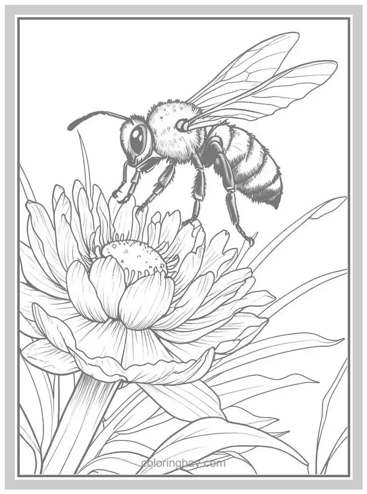 Wasp Coloring Pages Printable