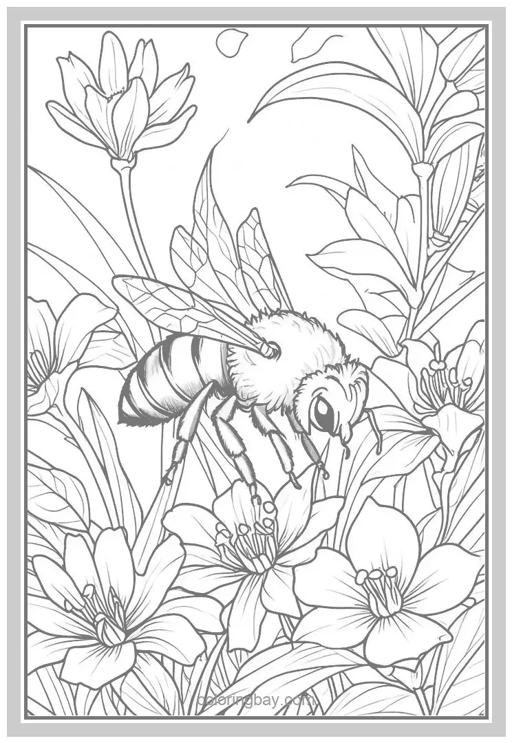 Wasp Coloring Pages for Adults