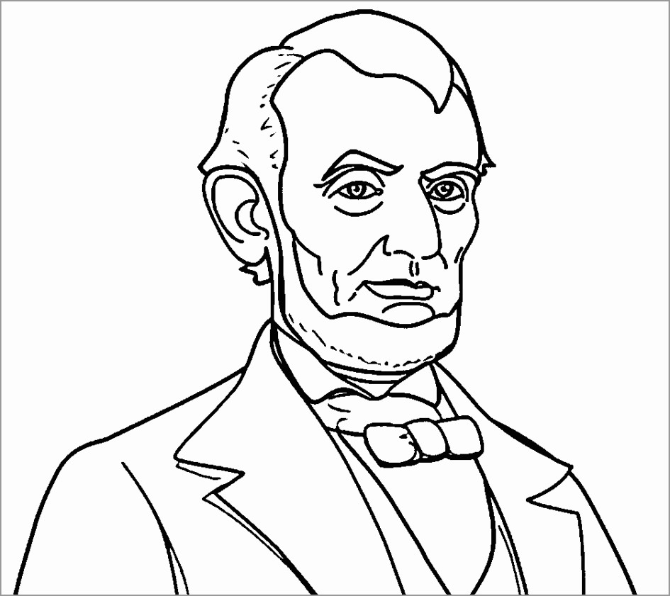 Abraham Lincoln Coloring Pages for Kids