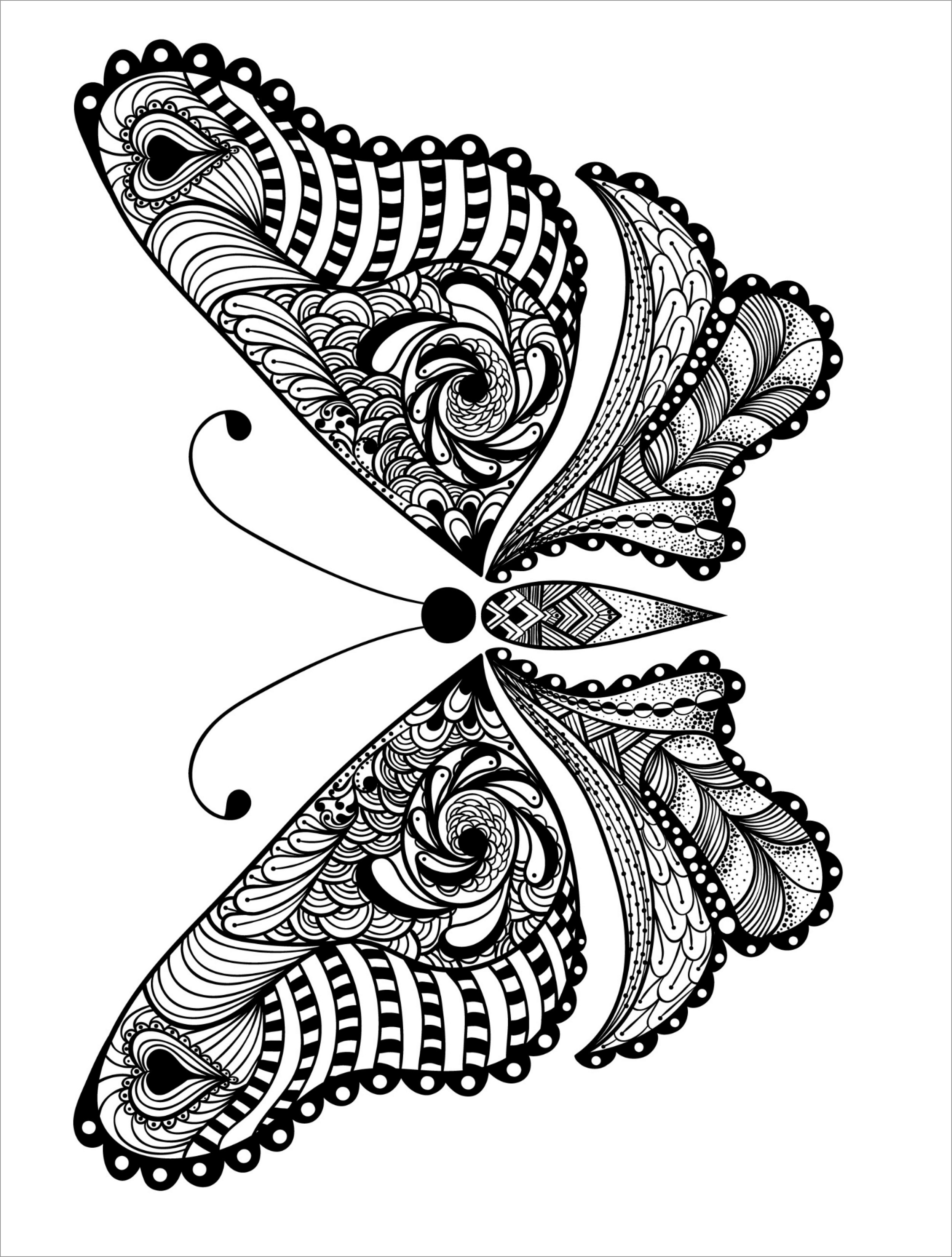 Abstract Coloring Pages butterfly