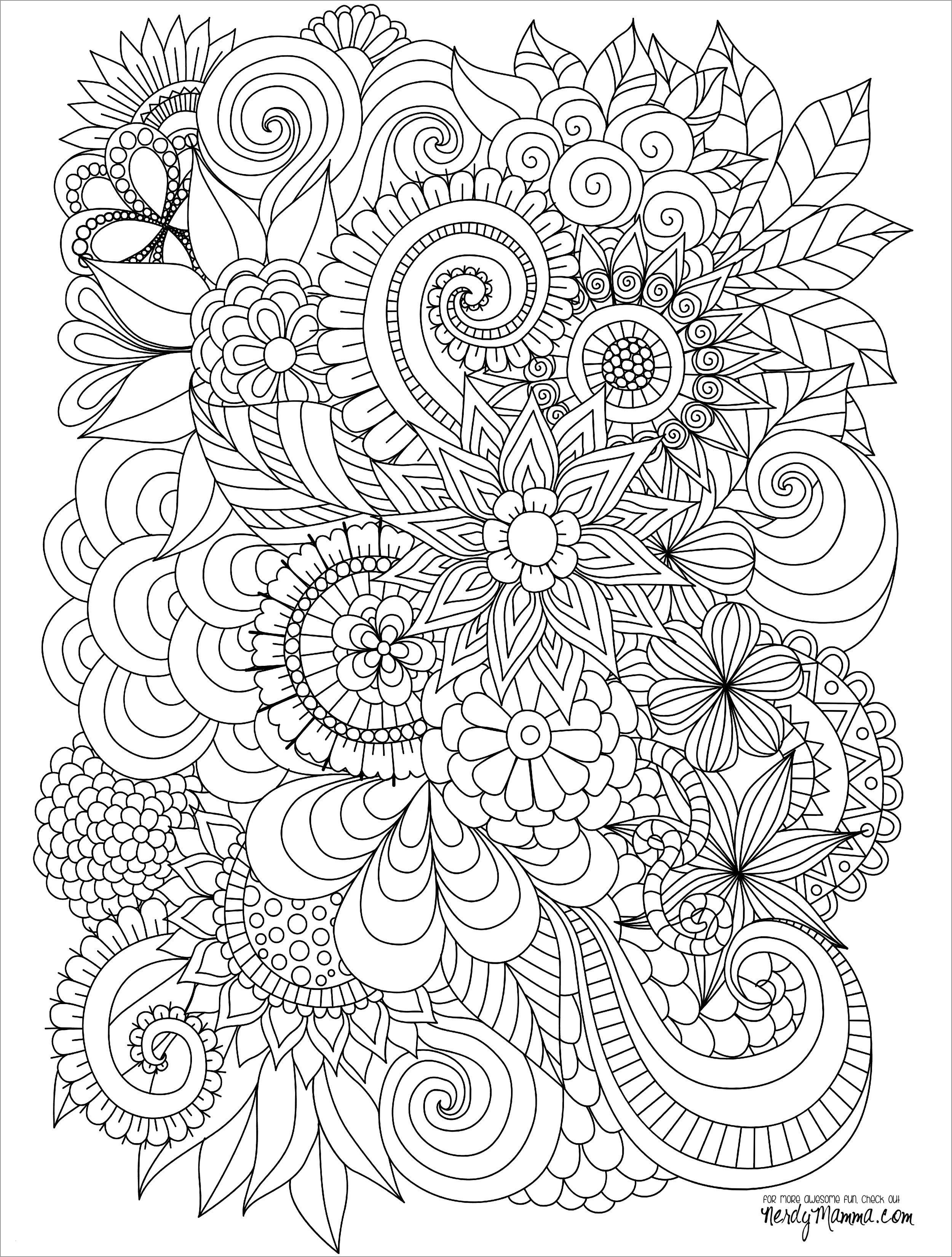 Abstract Coloring Pages Flowers