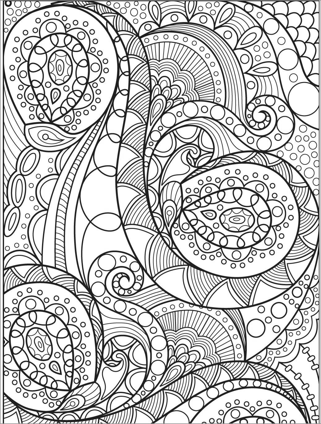 Abstract Mandala Coloring Pages Advanced Level Printable   ColoringBay