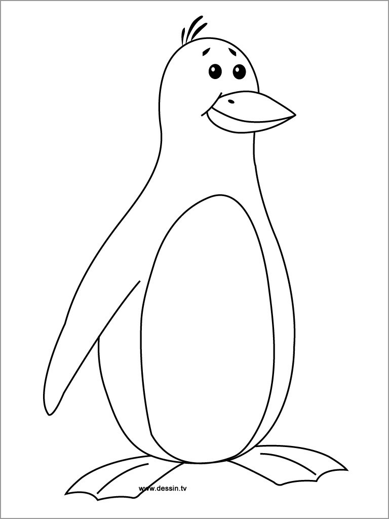 Adelie Penguin Coloring Page