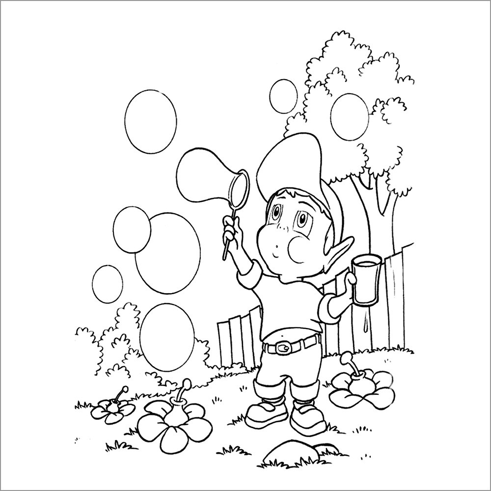 Adiboo Blows Bubble Coloring Pages
