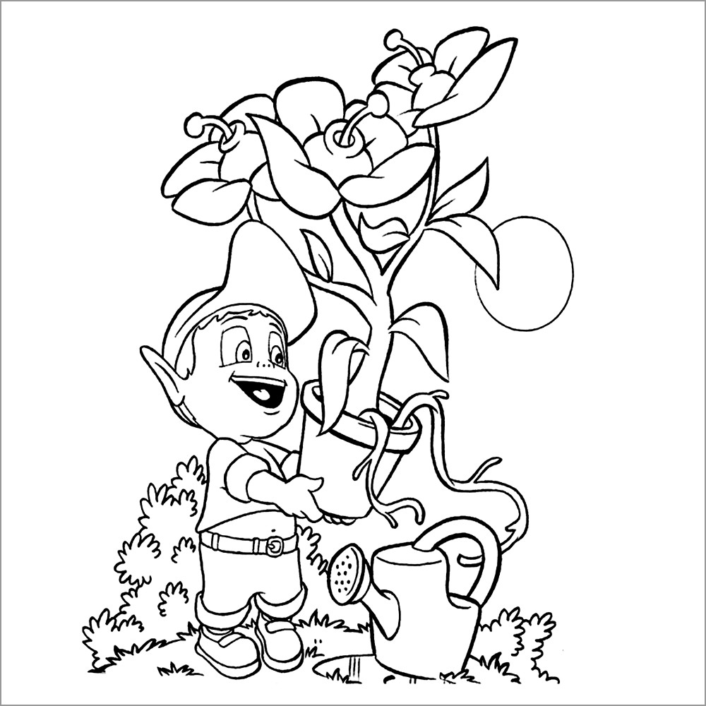 Adiboo Gardening Coloring Pages