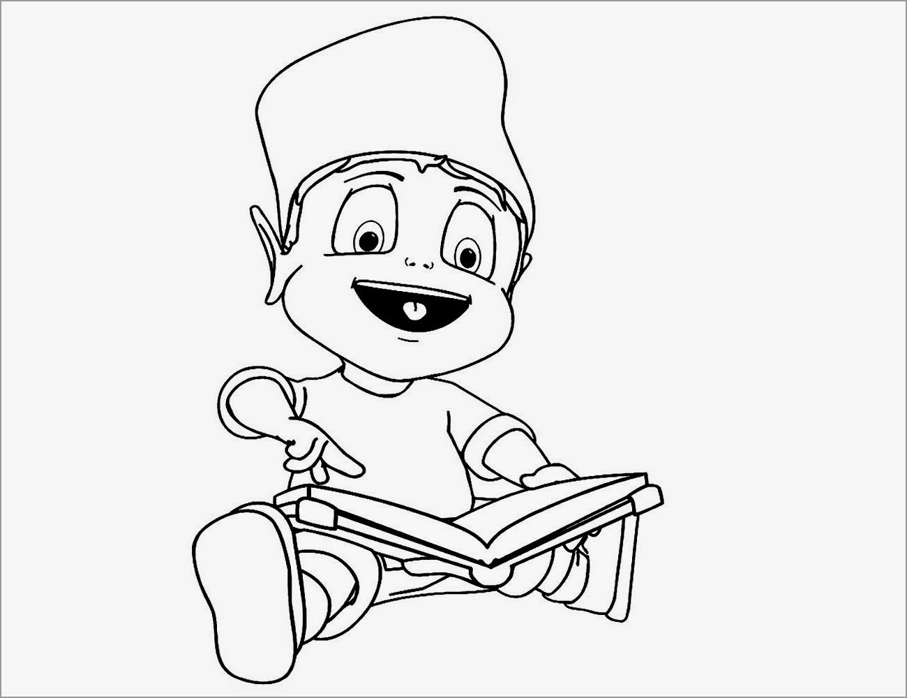 Adiboo Reading Coloring Pages