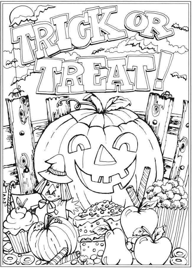 adult halloween coloring page