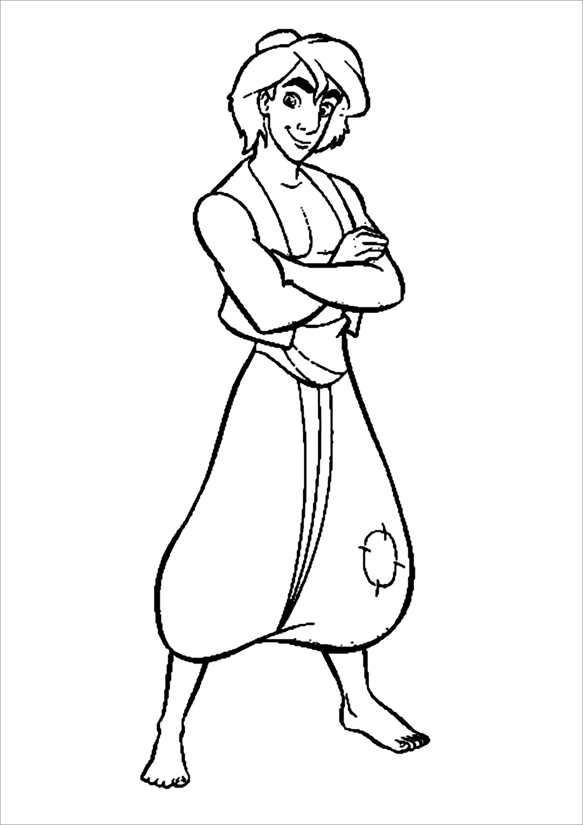 Aladdin Coloring Page for Kids   ColoringBay