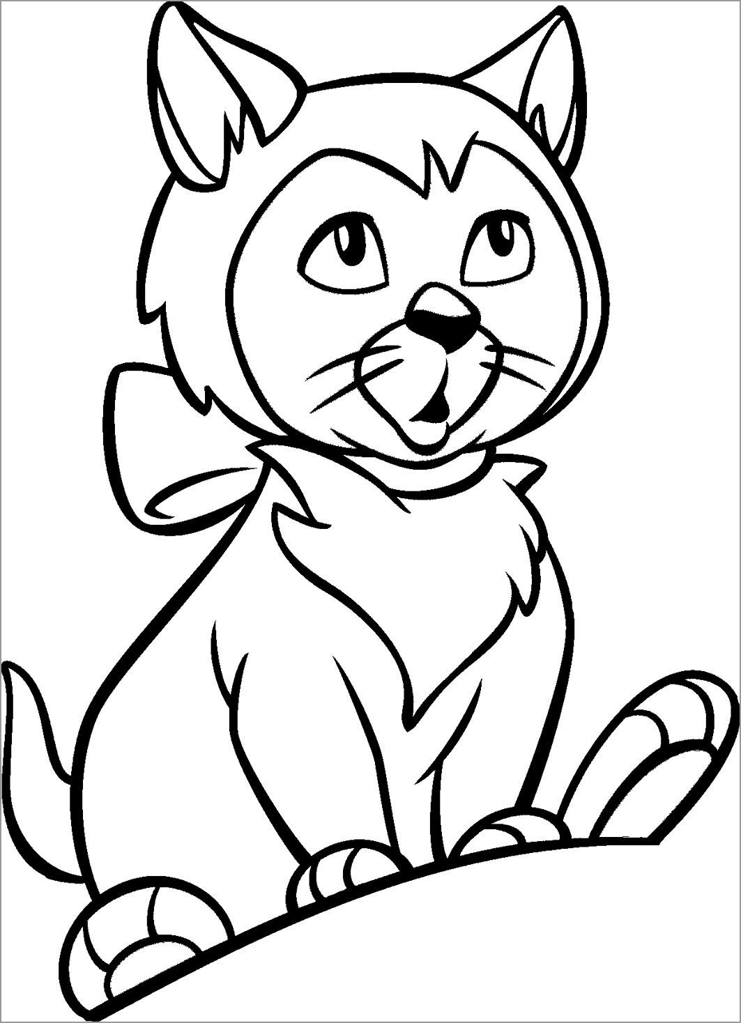 Alice In Wonderland Cats Coloring Page