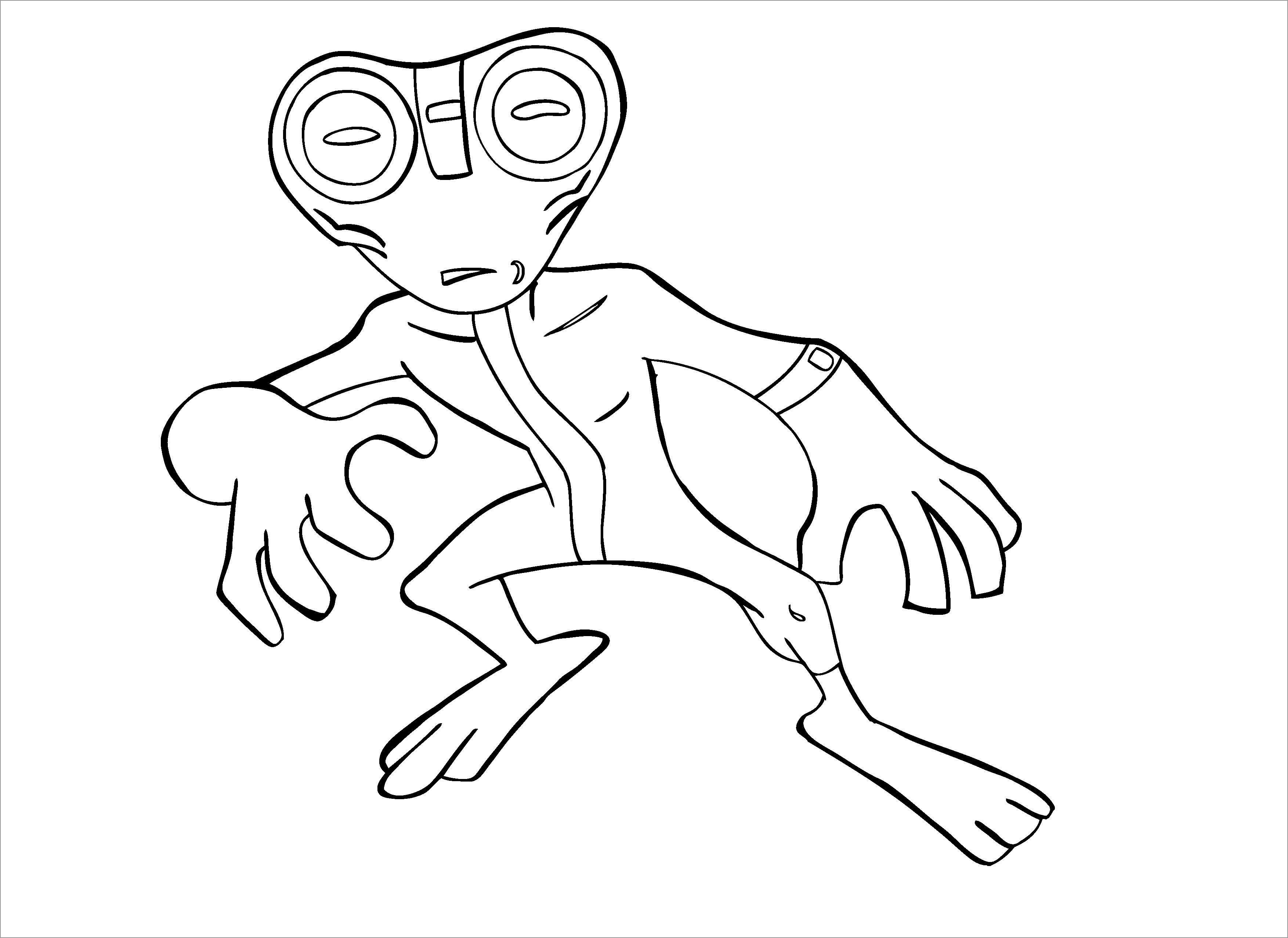 Alien Coloring Page to Print