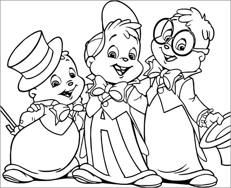 Alvin and the Chipmunks Coloring Pages to Print