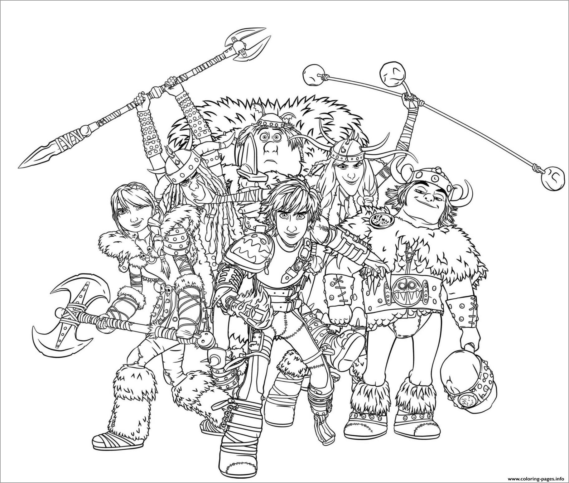 How To Train Your Dragon Printable Coloring Pages