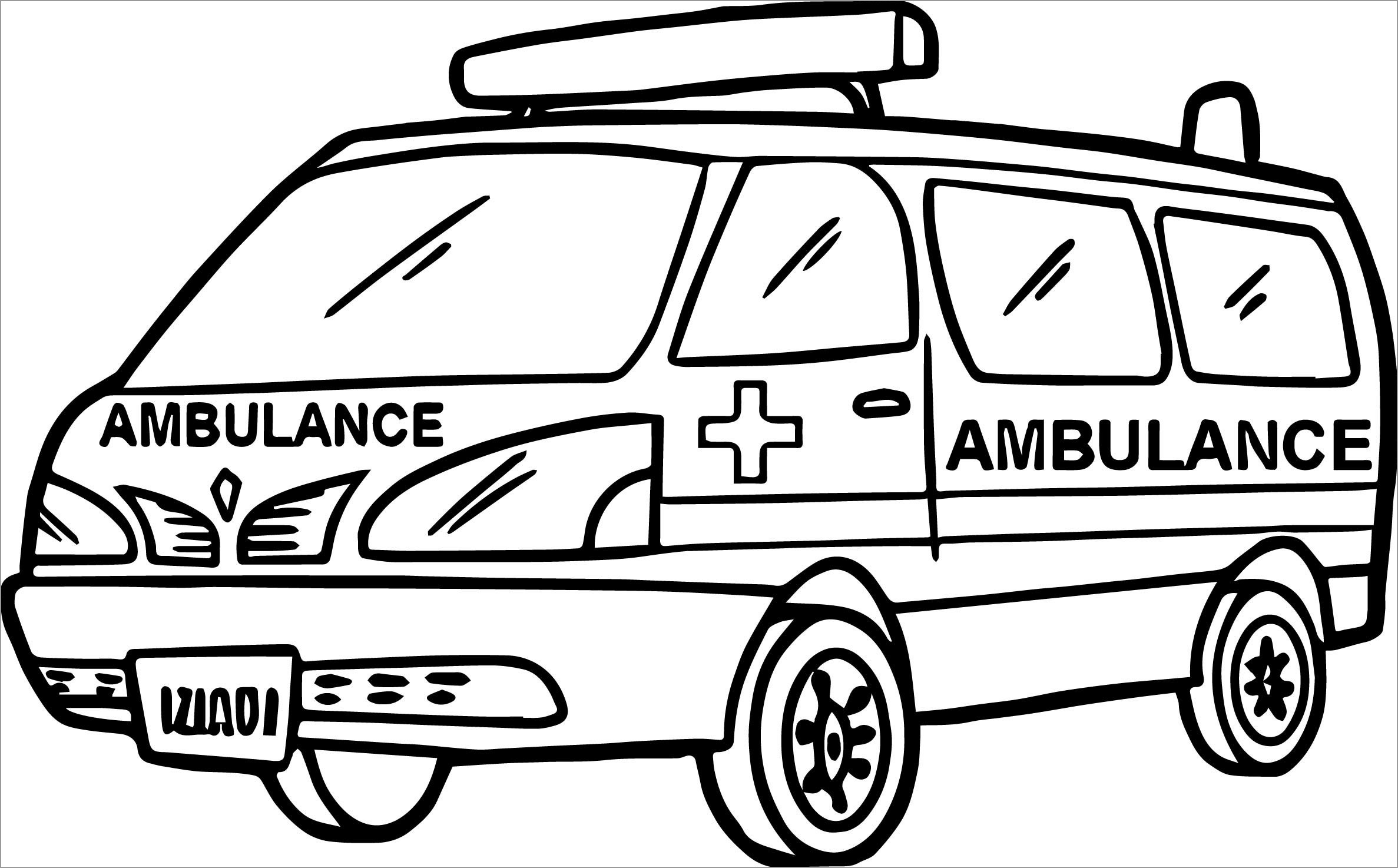 Ambulance Car Coloring Pages