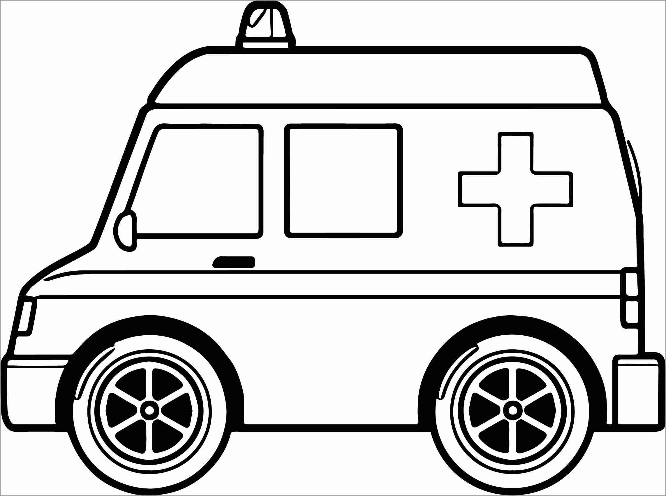 Ambulance Coloring Pages for Preschoolers