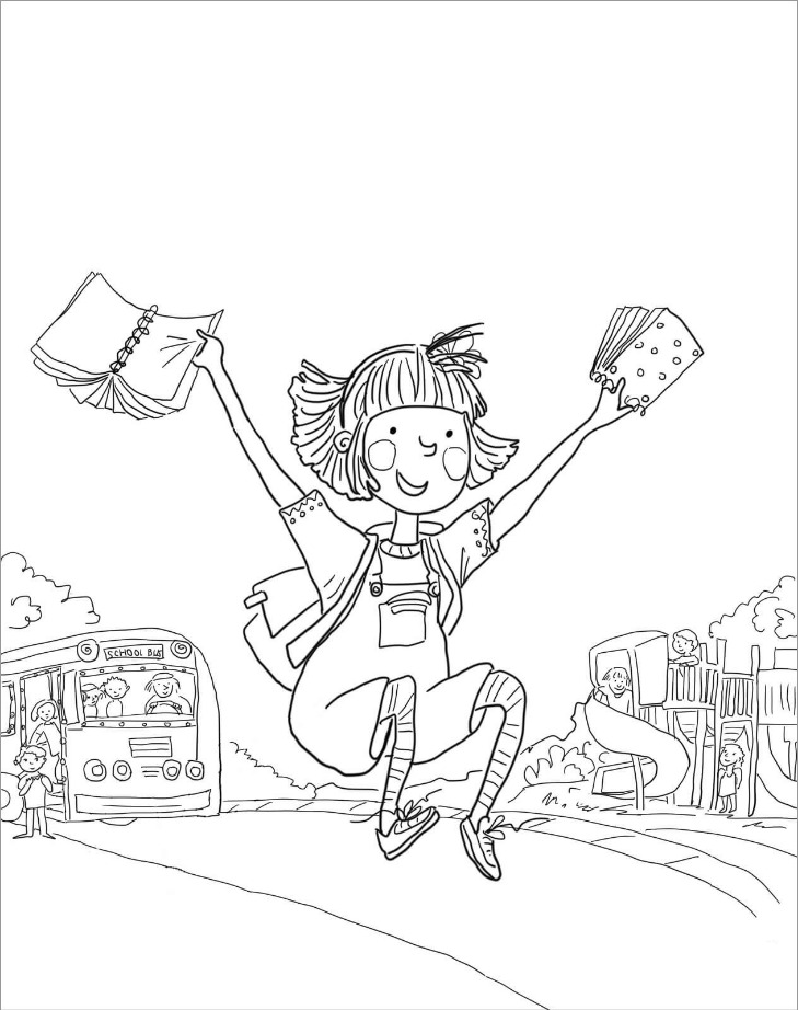Amelia Bedelia First Day Of School Coloring Page