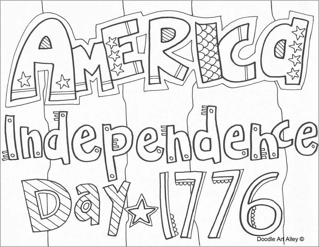 America Independence Day 1776 Coloring Page