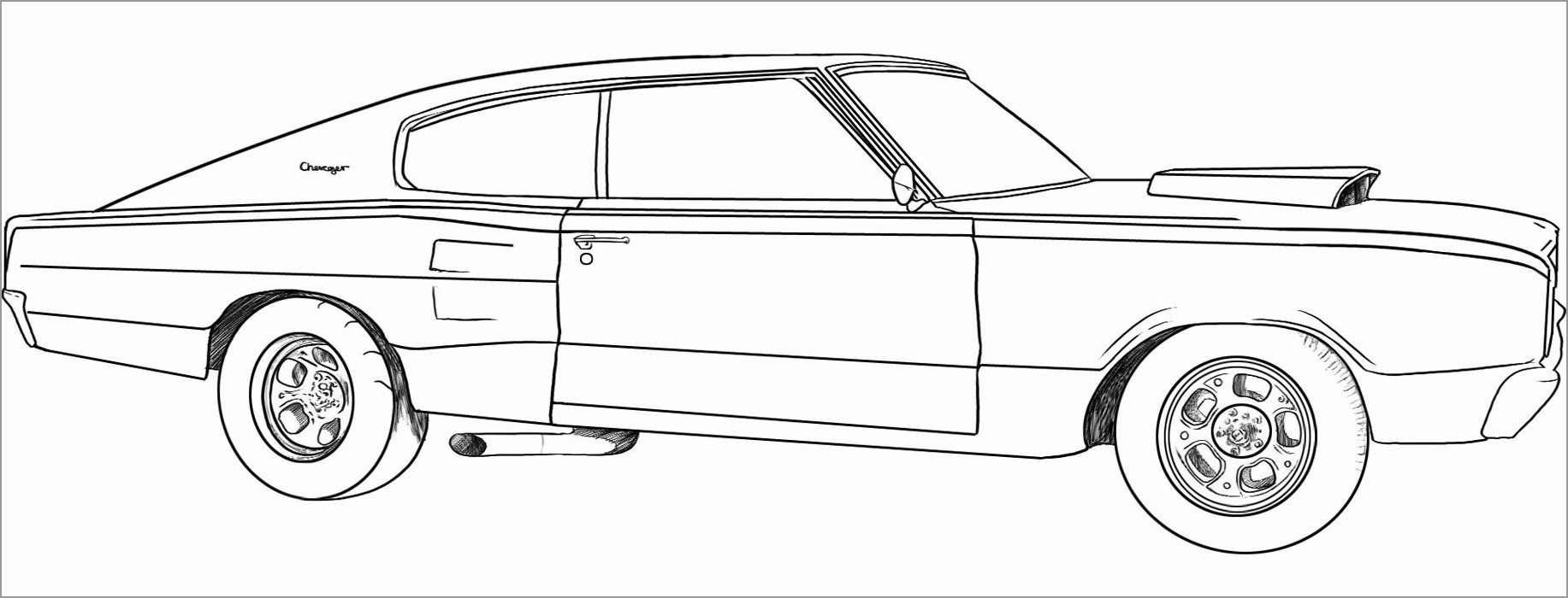 American Muscle Car Coloring Pages Coloringbay