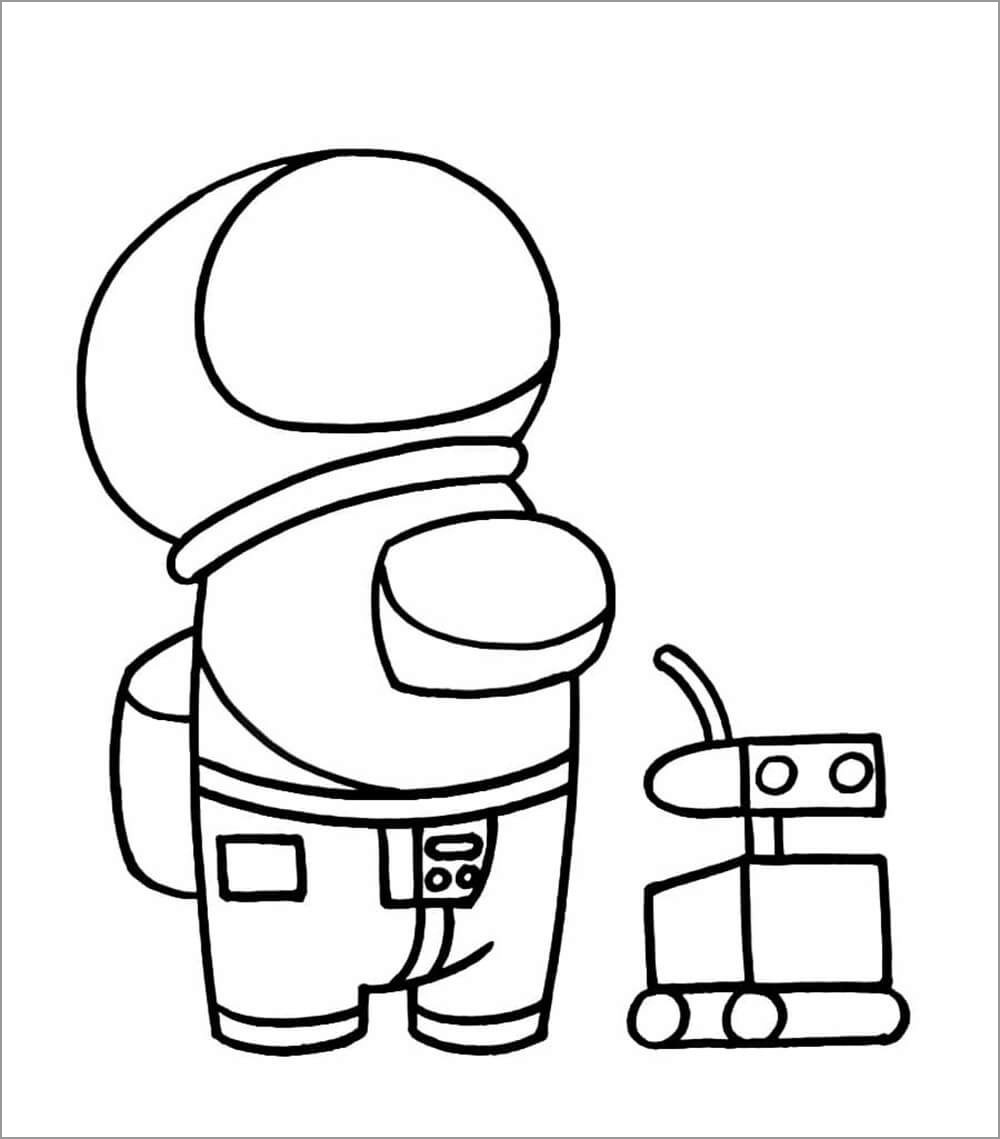 among us imposter coloring page