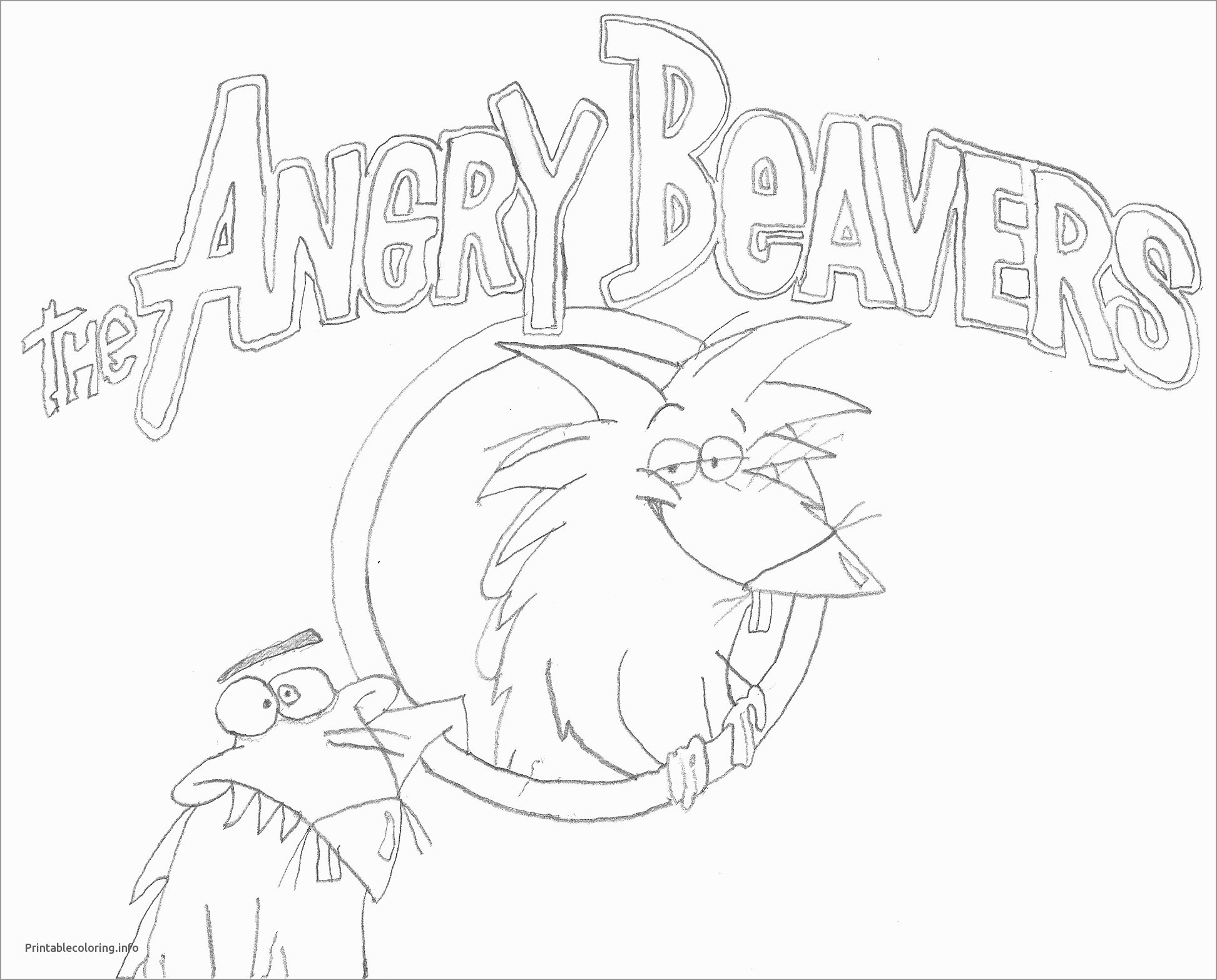 Angry Beaver Coloring Pages