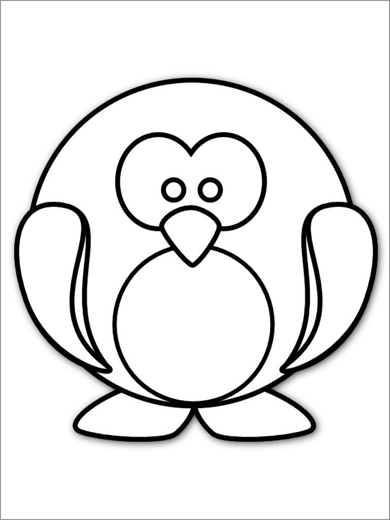 Angry Penguin Coloring Page