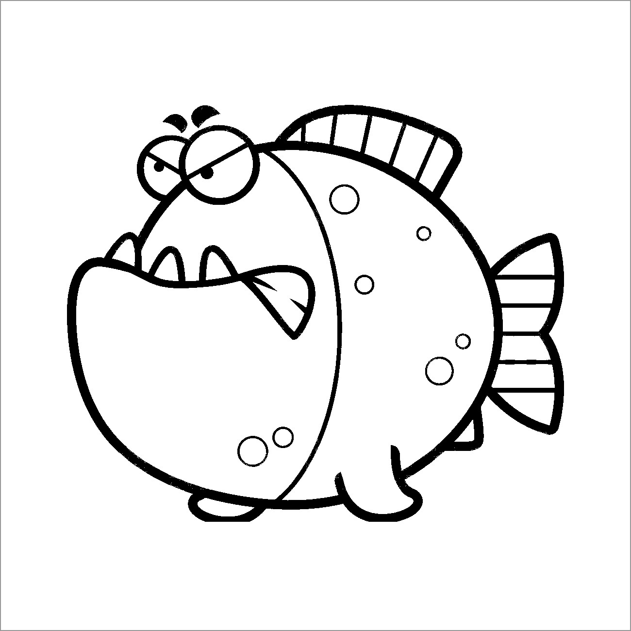 Piranha Coloring Pages - ColoringBay
