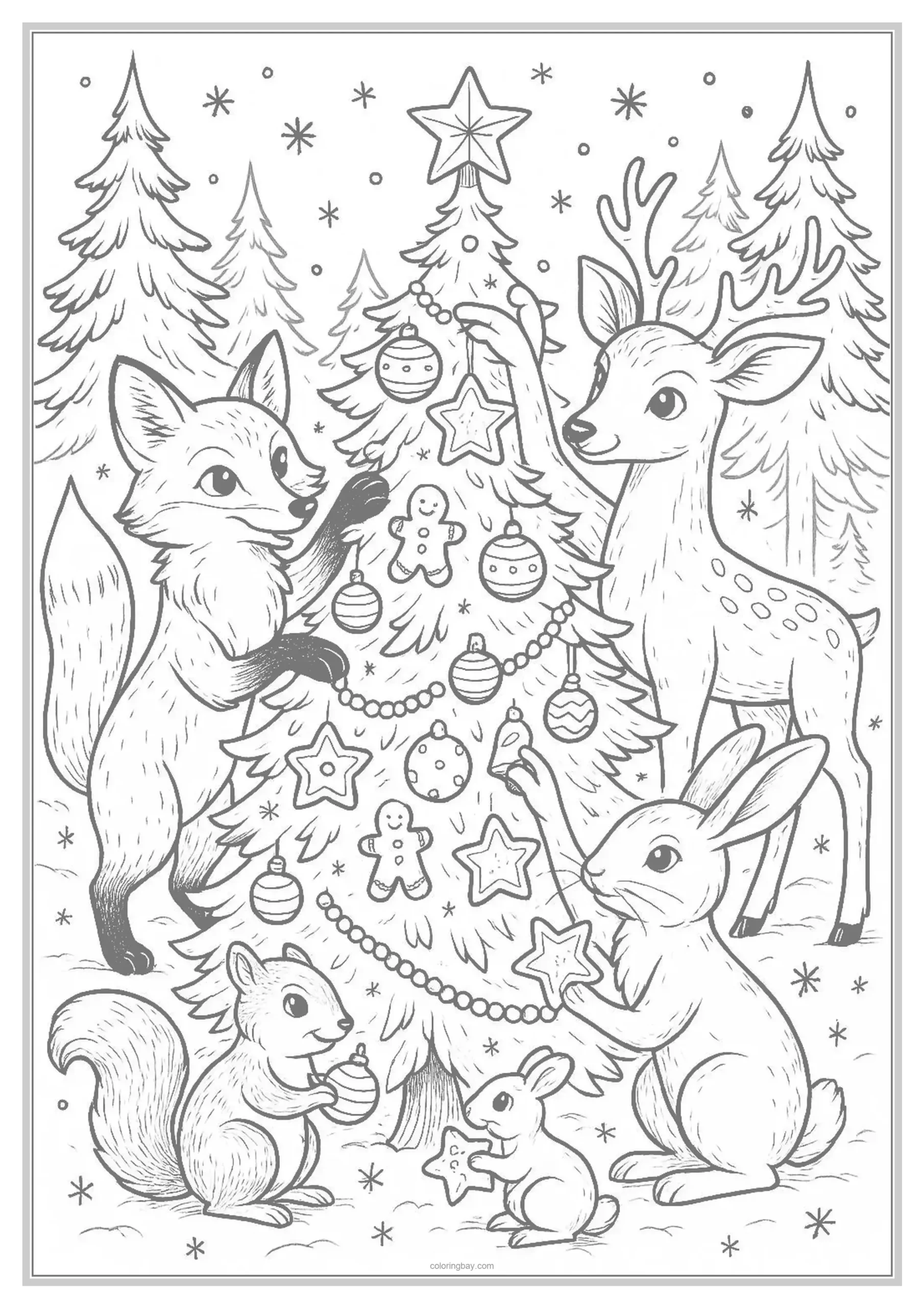 animal winter coloring pages animal winter coloring pages