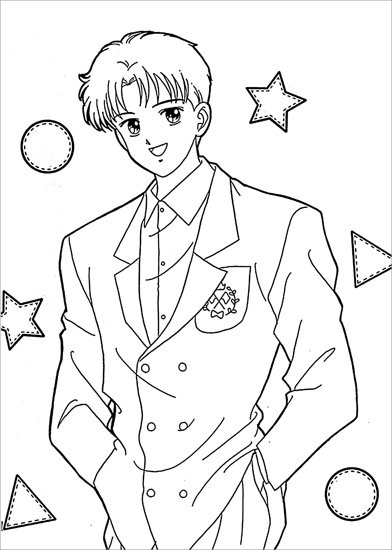 Anime Boys Coloring Pages - ColoringBay