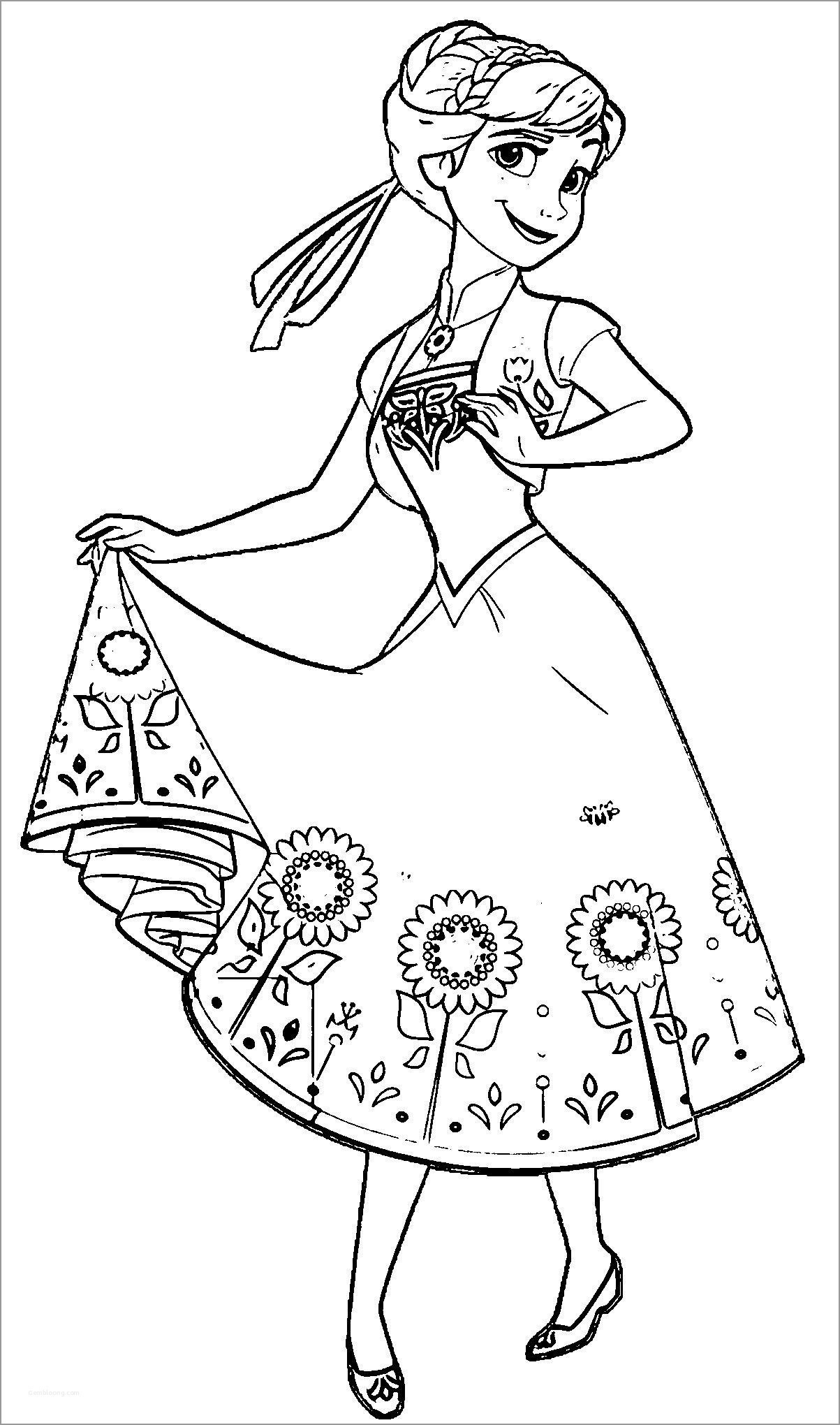Queen Anna Coloring Page Queen Anna Coloring Page