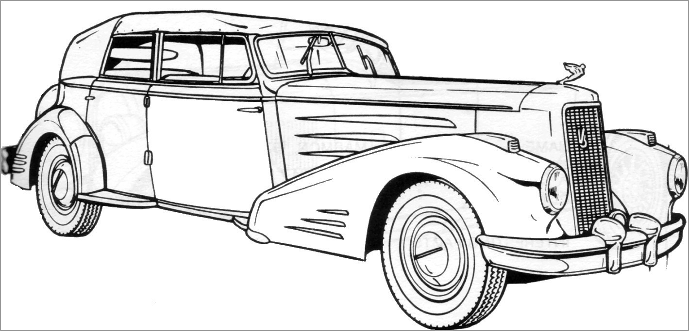 Antiques Car Coloring Page for Kids