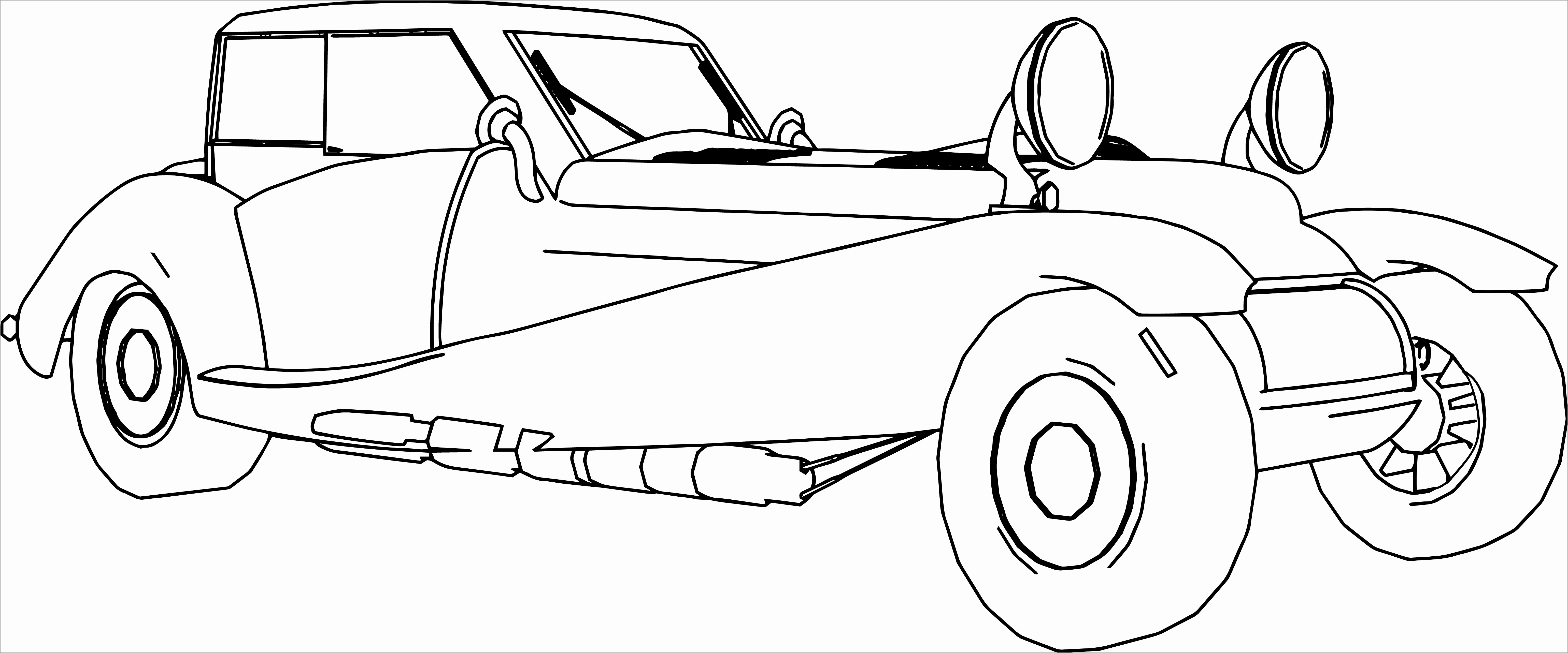 Antiques Sport Car Coloring Page to Print