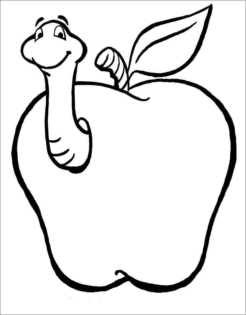 Apple Coloring Pages for toddlers   ColoringBay