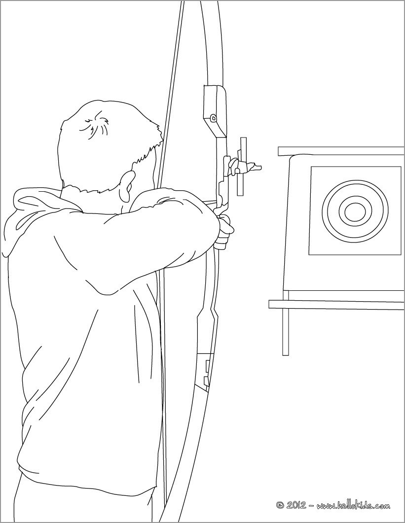 Archery Boy Coloring Page