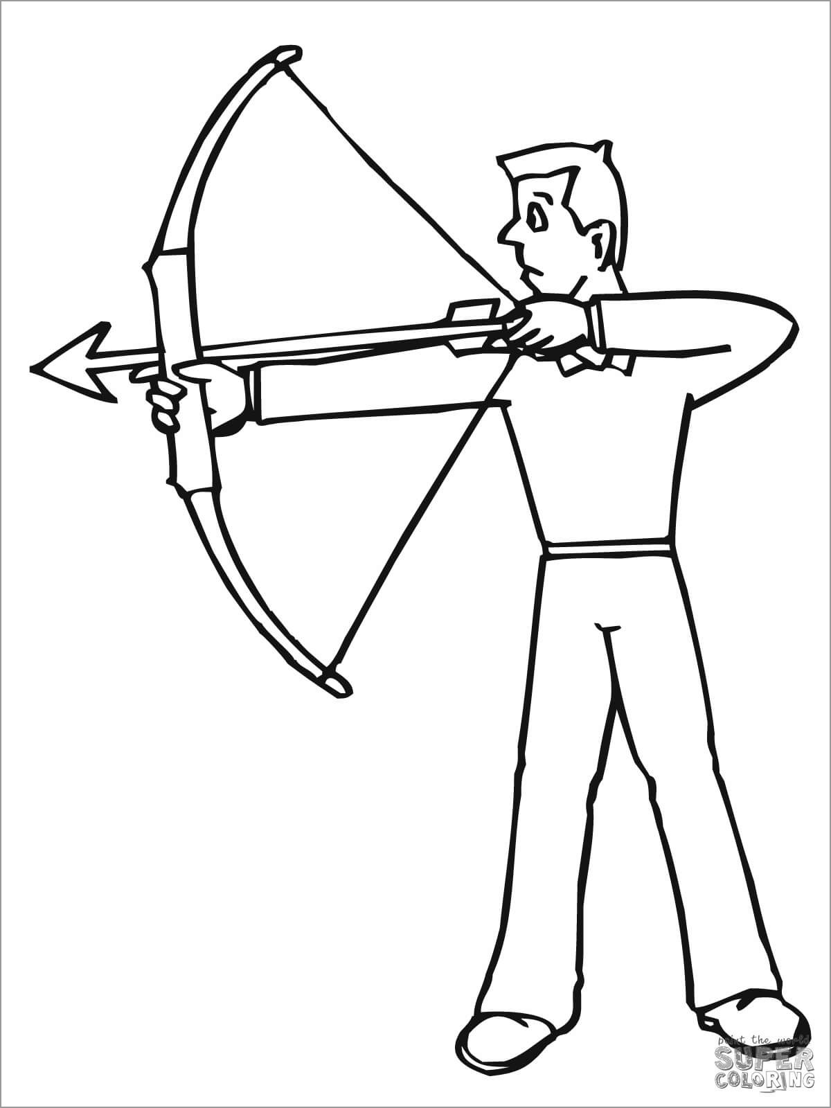 Archery Coloring Page for Kids