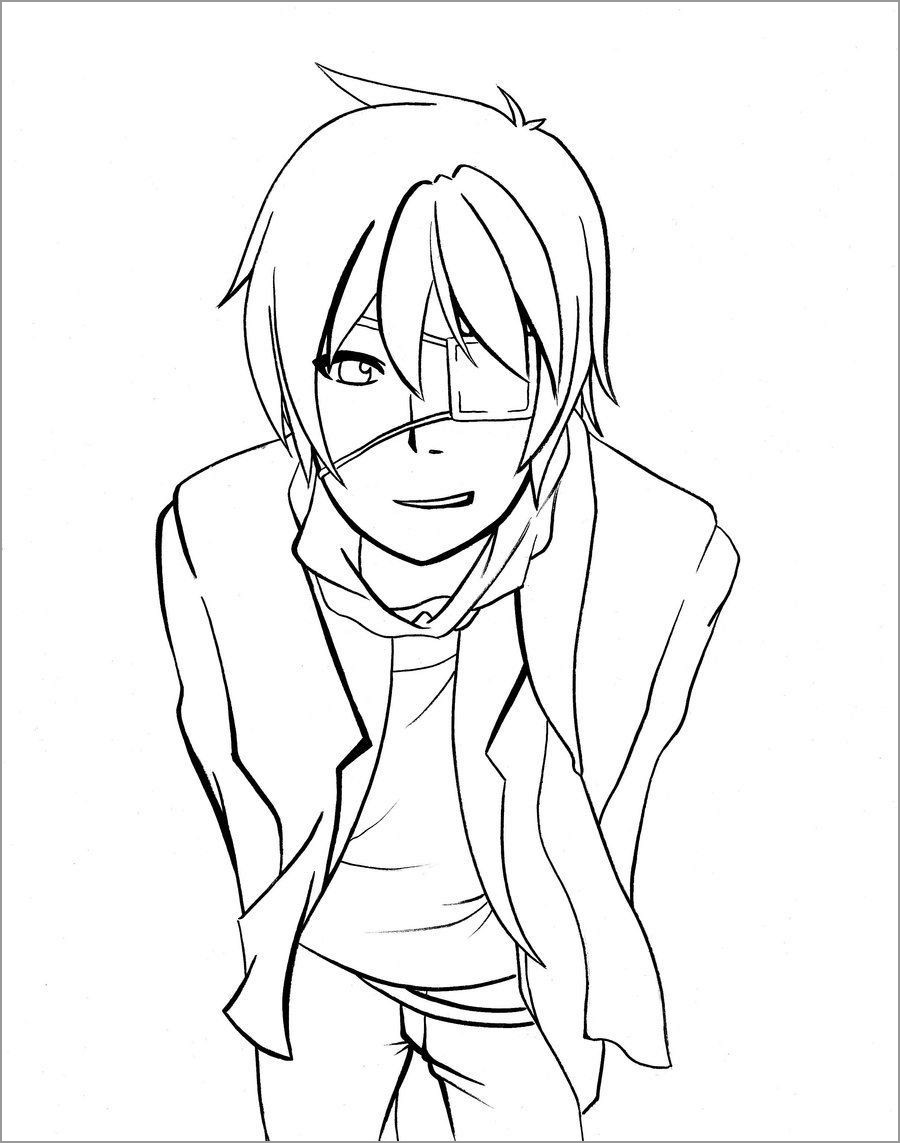 Astonishing Unbelievable Anime Boy Coloring Page   ColoringBay