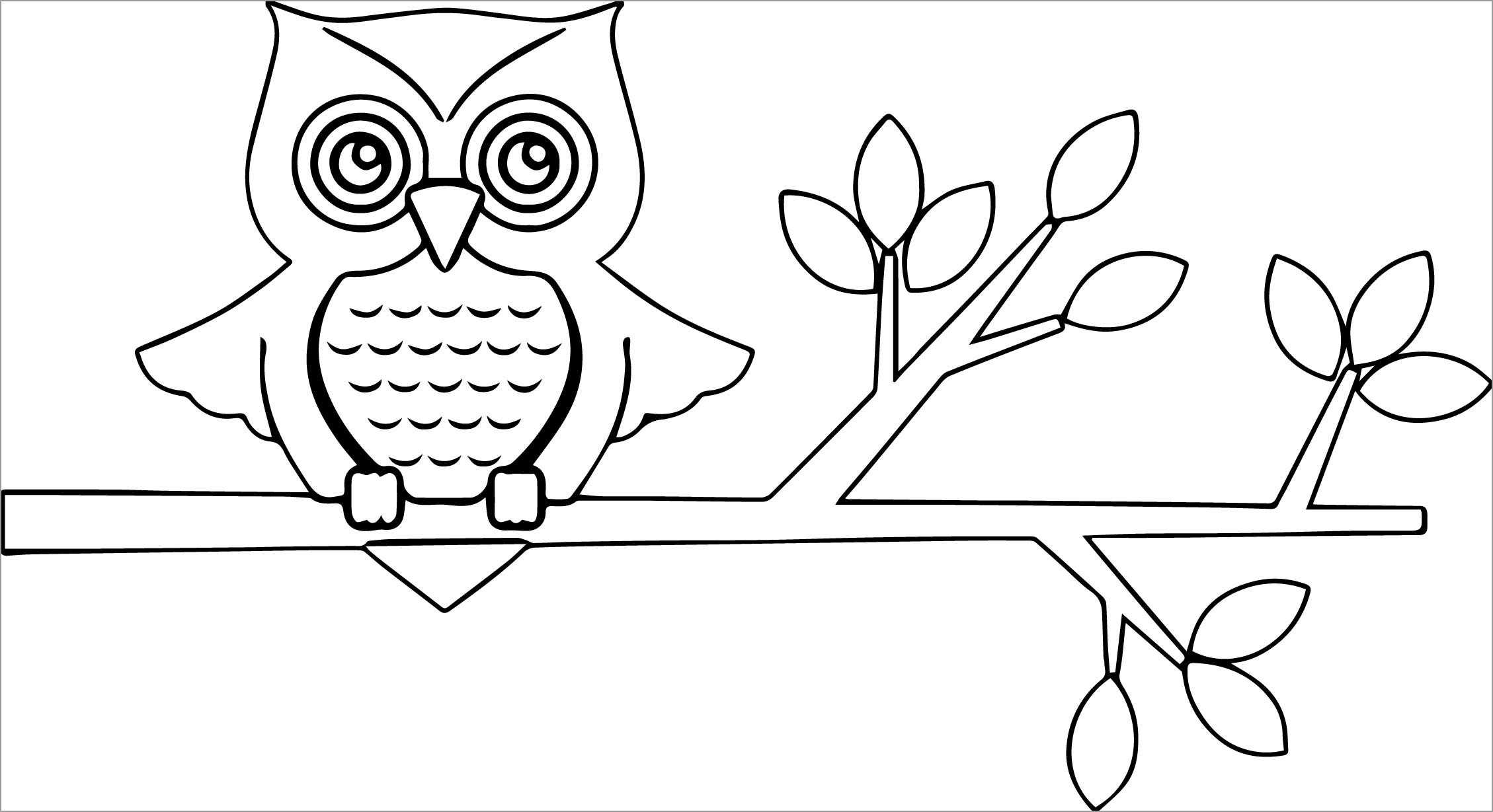 Autumn Owl Coloring Page