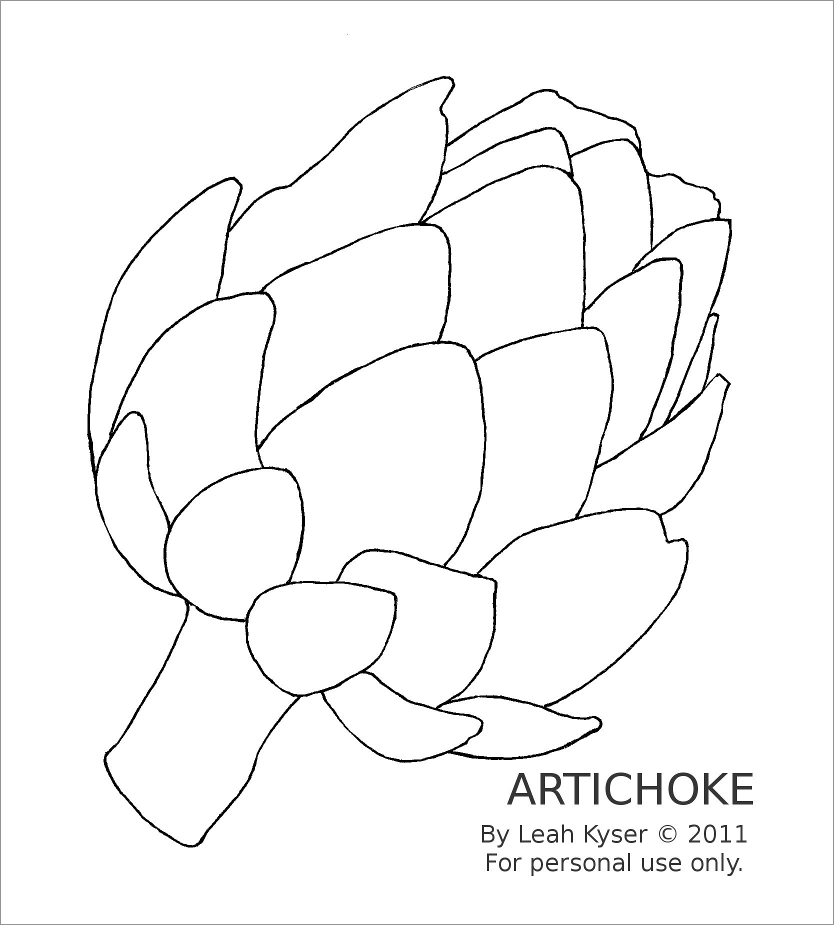Artichoke Coloring Pages   ColoringBay