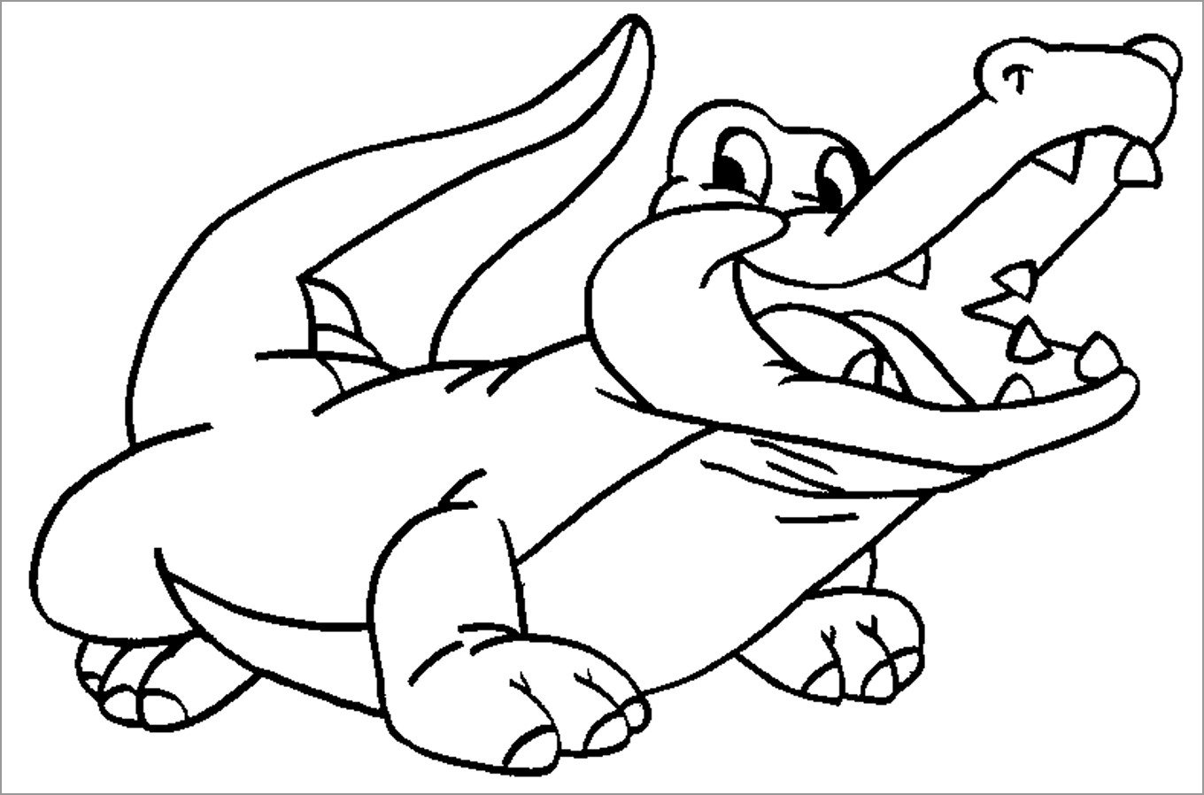 Baby Alligator Coloring Page Coloringbay