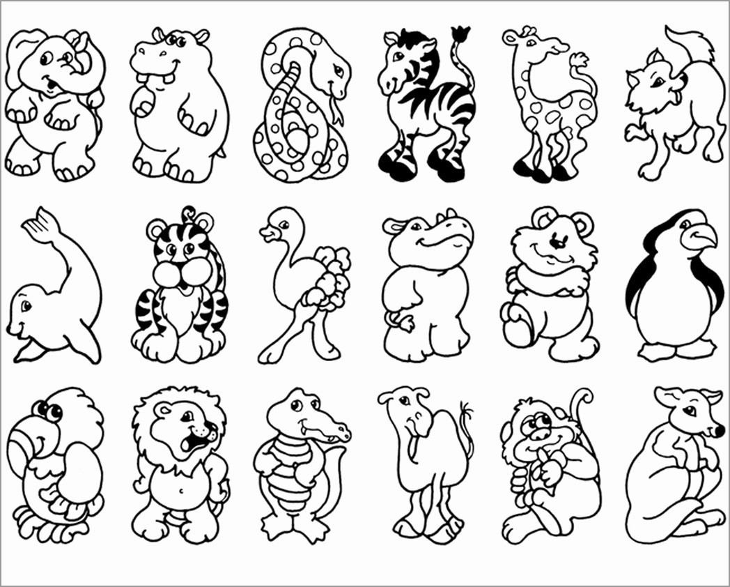Baby Animals Coloring Page   ColoringBay