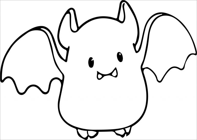 Baby Bat Coloring Page   ColoringBay