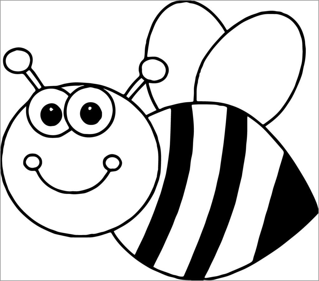Baby Bee Coloring Page