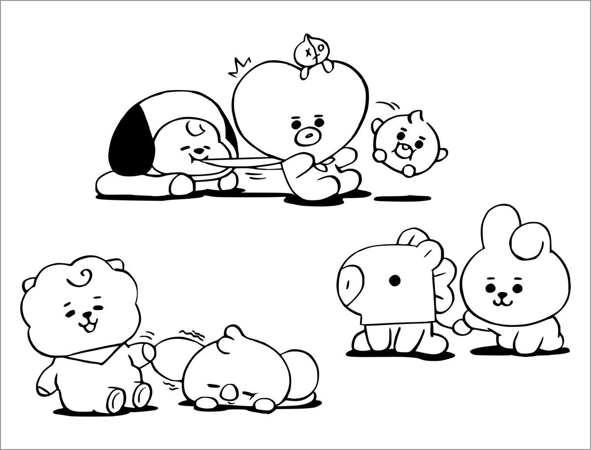 Baby Bt21 Coloring Pages