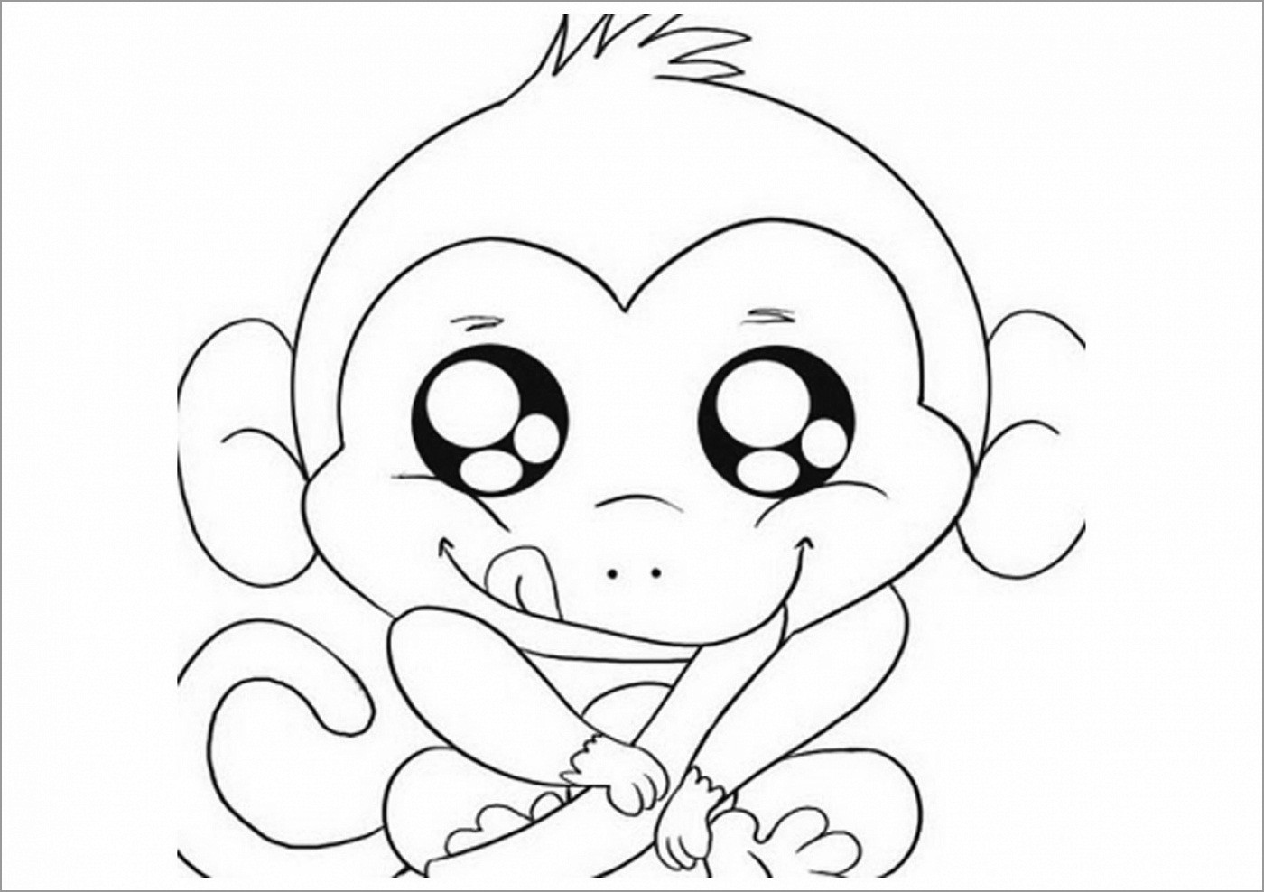baby-monkey-coloring-page-coloringbay