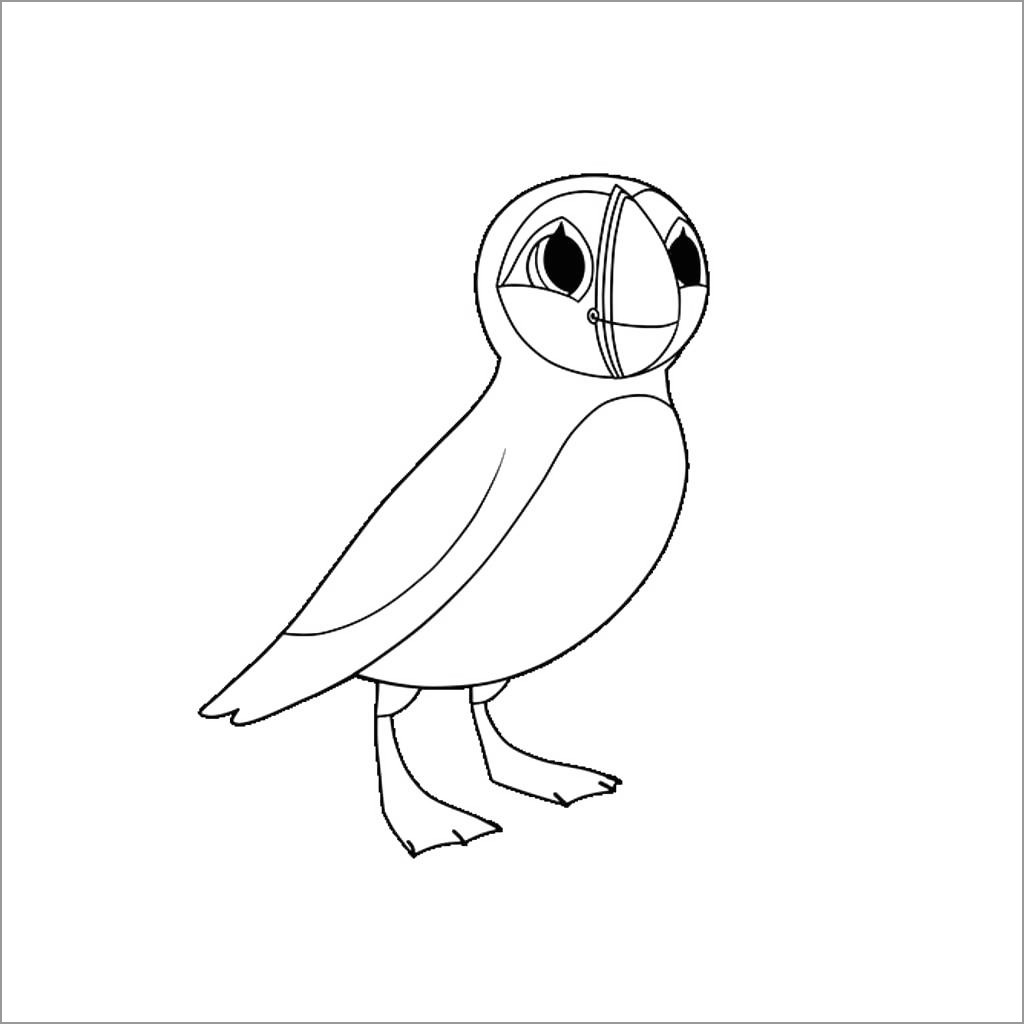 Baby Puffin Coloring Page